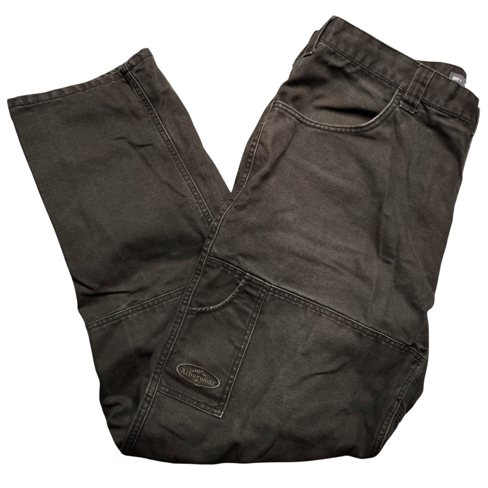 Arborwear Original Tree Climbers Double Knee Pants Canvas Mens Brown 38x32